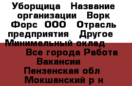 Уборщица › Название организации ­ Ворк Форс, ООО › Отрасль предприятия ­ Другое › Минимальный оклад ­ 24 000 - Все города Работа » Вакансии   . Пензенская обл.,Мокшанский р-н